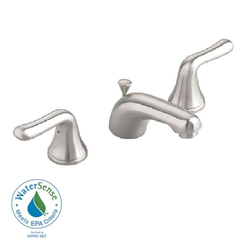 American Standard 3875.509.295 Colony Soft Widespread 2-Handle Low-Arc Bathroom Faucet in Satin Nickel 