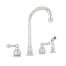 American Standard 4751.732.002 Hampton 2-Handle Side Sprayer Kitchen Faucet in Polished Chrome with Gooseneck Spout