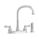 American Standard 4771.732.295 Hampton 2-Handle Kitchen Faucet in Satin Nickel with Escutcheon Plate