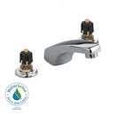 American Standard 6802.000.002 Heritage Widespread 2-Handle Low-Arc Faucet in Polished Chrome with Grid Drain