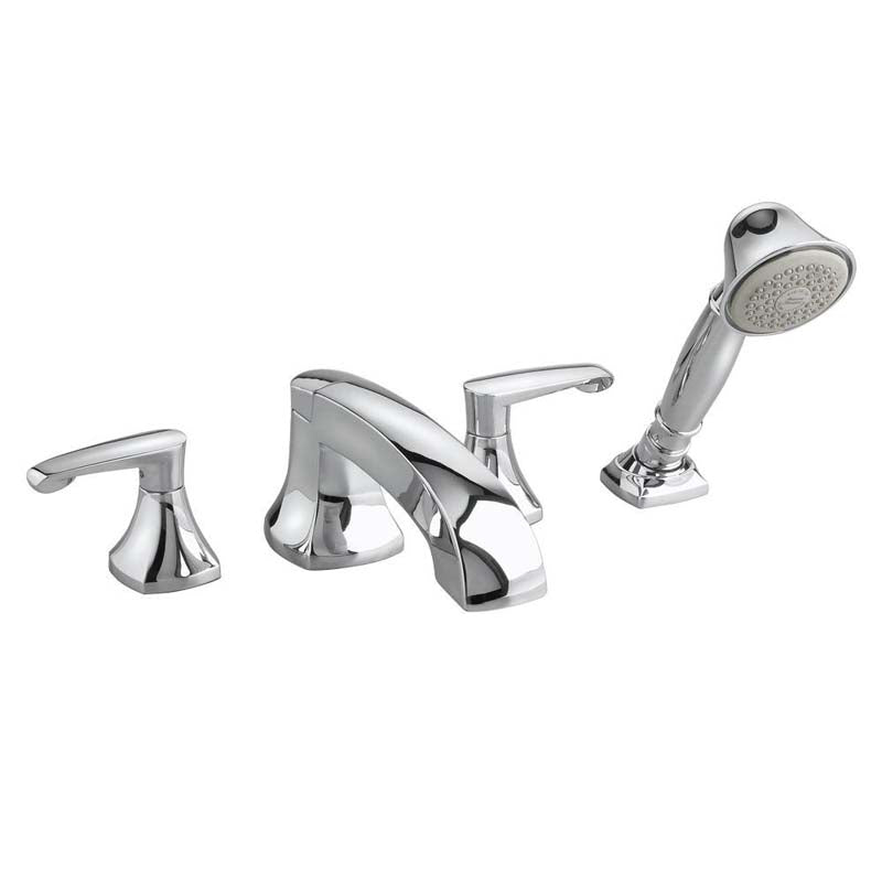 American Standard 7005.901.002 Copeland 2-Handle Deck-Mount Roman Tub Faucet with Hand Shower in Polished Chrome
