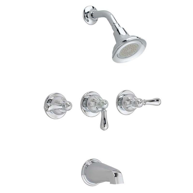 American Standard 7225.733.002 Hampton 3-Handle Tub and Shower Faucet in Polished Chrome