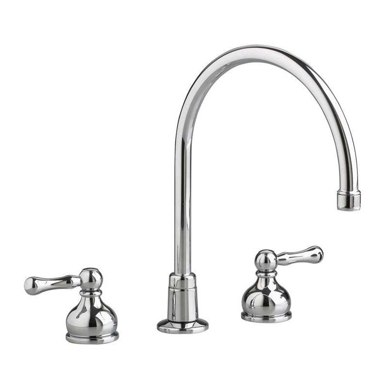 American Standard 7230.000.002 Heritage 2-Handle Kitchen Faucet in Polished Chrome-Less Handles Less Spray