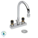 American Standard 7401.000.002 Heritage 2-Handle High-Arc Faucet in Polished Chrome with Metal Pop-Up Drain