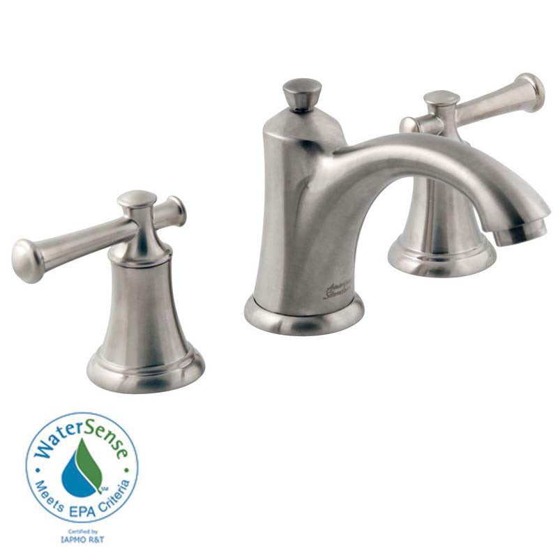 American Standard 7415.801.295 Portsmouth 2-Handle Mid-Arc Bathroom Faucet in Satin Nickel 