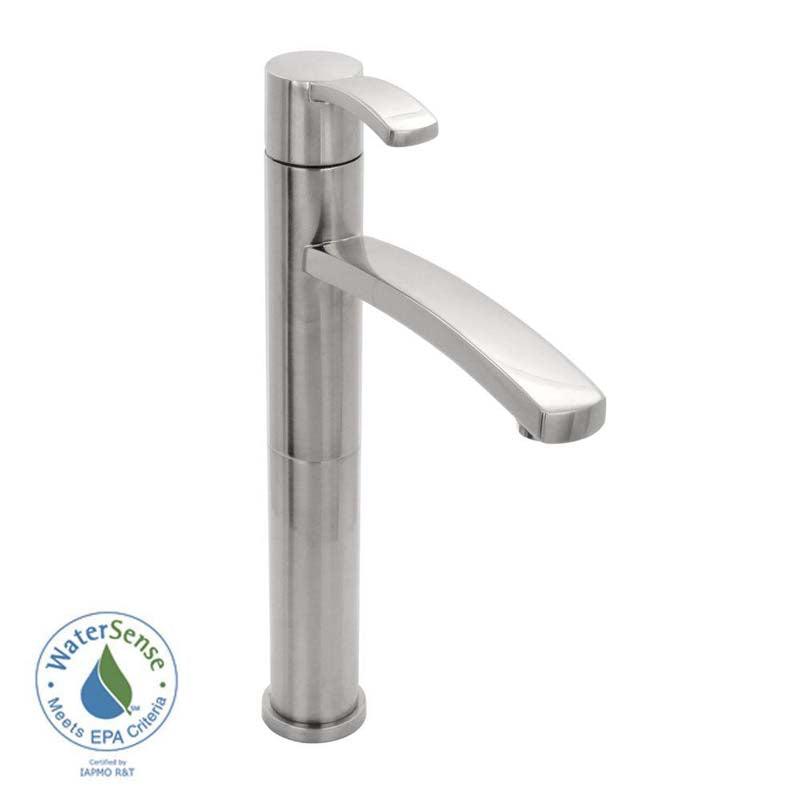 American Standard 7430.151.295 Berwick Single Hole 1-Handle Low-Arc Bathroom Vessel Faucet Less Drain in Satin Nickel
