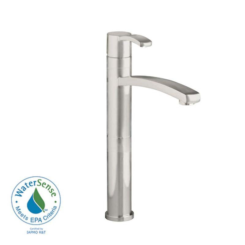 American Standard 7430.152.295 Berwick Single Hole 1-Handle Low-Arc Bathroom Vessel Faucet in Satin Nickel