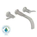 American Standard 7430.451.295 Berwick Wall Mount 2-Handle Low-Arc Bathroom Faucet in Satin Nickel 