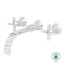 American Standard 7430.471.002 Berwick Wall Mount 2-Handle Low-Arc Bathroom Faucet in Polished Chrome 