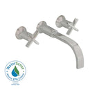 American Standard 7430.471.295 Berwick Wall Mount 2-Handle Low-Arc Bathroom Faucet in Satin Nickel 