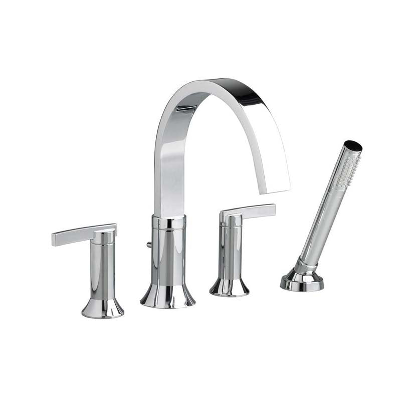 American Standard 7430.901.002 Berwick Lever 2-Handle Deck-Mount Roman Tub Faucet in Polished Chrome