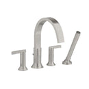 American Standard 7430.901.295 Berwick Lever 2-Handle Deck-Mount Roman Tub Faucet in Satin Nickel