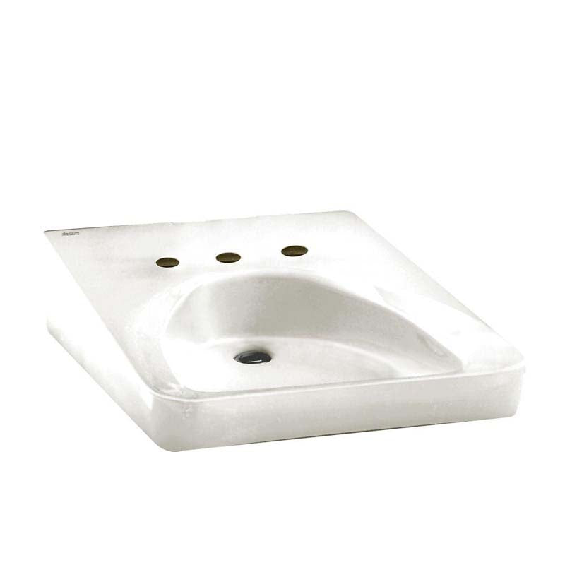 American Standard 9140.013.020 Wheelchair Users Wall-Mount Bathroom Sink in White