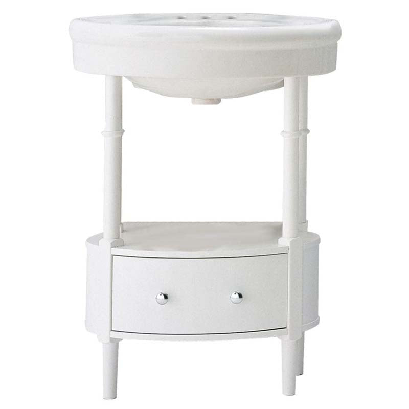 American Standard 9440020 Standard Collection Washstand with Bottom Shelf and Drawer in White