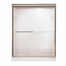 American Standard AM00370.434.006 Euro Frameless Bypass Shower Door in Brushed Nickel Finish with Bistro Glass