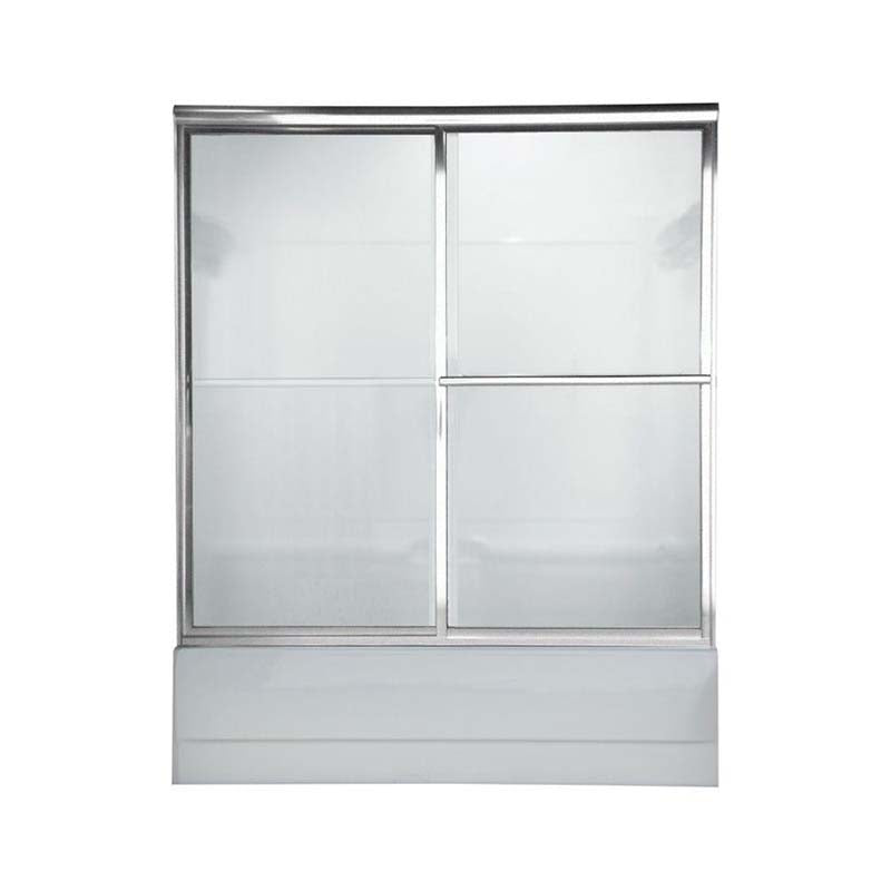 American Standard AM00750.400.213 Prestige Framed Bypass Bath Door in Silver Finish with Clear Glass