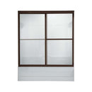 American Standard AM00750.400.224 Prestige Framed Bypass Bath Door, 58-1/2" Height, Clear Glass, Oil Rubbed Bronze Finish