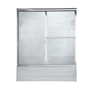 American Standard AM00790.422.213 Prestige Framed Bypass Shower Doors in Silver with Rain Glass