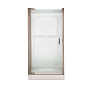 American Standard AM0305D.400.006 Euro Frameless Continueous Hinge Pivot Shower Door in Brushed Nickel with Clear Glass