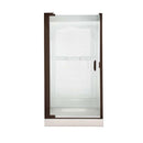 American Standard AM0305D.400.224 Euro Frameless Continueous Hinge Pivot Shower Door in Oil Rubbed Bronze with Clear Glass