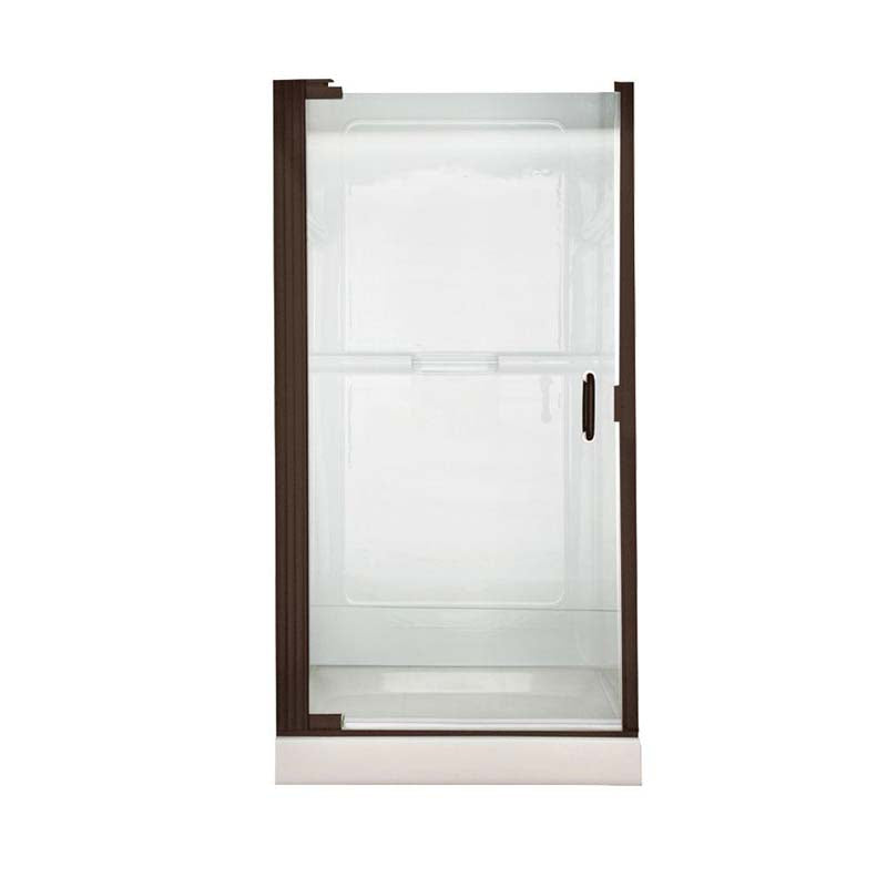 American Standard AM0305D.400.224 Euro Frameless Continueous Hinge Pivot Shower Door in Oil Rubbed Bronze with Clear Glass