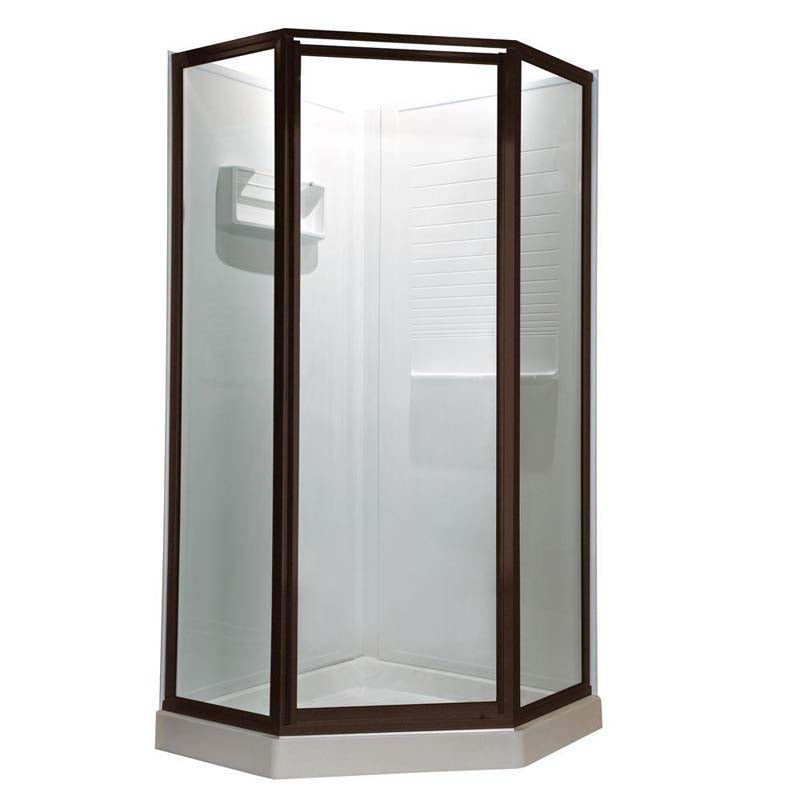 American Standard AMOPQF1.400.224 Prestige Neo-Angle Shower Door in Oil-Rubbed Bronze with Clear Glass