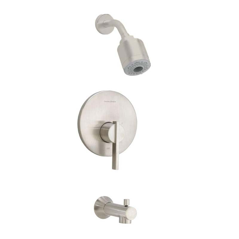 American Standard T430.508.295 Berwick 1-Handle Tub and Shower Faucet Trim Kit in Satin Nickel (Valve Not Included)