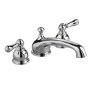 American Standard T970.732.002 Hampton 2-Metal Lever Handle Deck-Mount Tub Filler Trim Kit in Polished Chrome