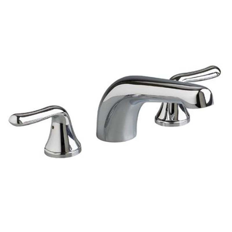 American Standard T975.500.295 Colony Soft 2-Handle Deck Mount Tub Filler Trim Kit with 8-1/2 Spout, Metal Lever Handles in Satin