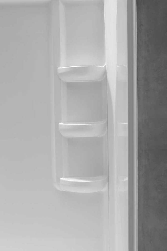 Anzzi Vasu 60 in. x 36 in. x 74 in. 3-piece DIY Friendly Alcove Shower Surround in White