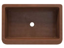 Anzzi Miletus Farmhouse Handmade Copper 33 in. 0-Hole Single Bowl Kitchen Sink in Hammered Antique Copper SK-013 6