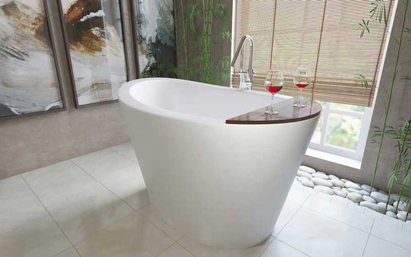 Aquatica True Ofuro Freestanding Stone Japanese Soaking Bathtub 2