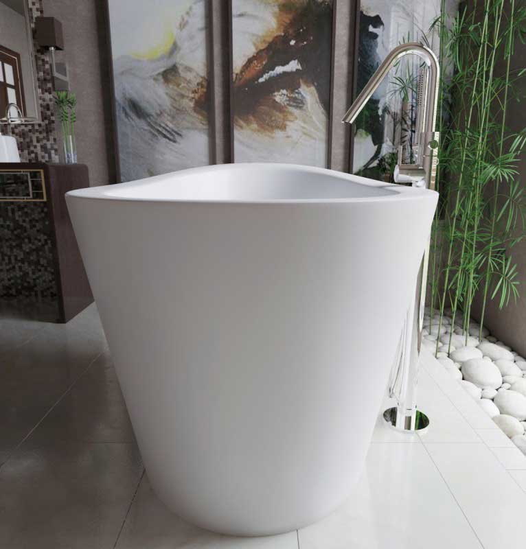 Aquatica True Ofuro Freestanding Stone Japanese Soaking Bathtub 7