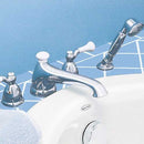American Standard Standard Double Handle Deck Mount Bath Tub Faucet with Hand Shower