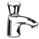 American Standard Pillar Tap Single Hole Metering Faucet with Single Knob Handle 2