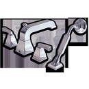 American Standard Town Square Double Handle Deck Mount Bath Tub Faucet with Hand Shower