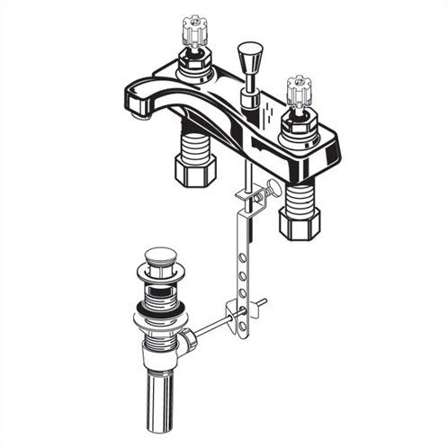 American Standard Heritage Centerset Bathroom Faucet with Double Lever Handles 2