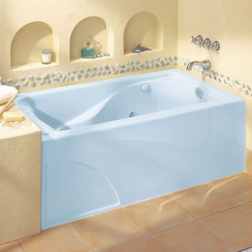 American Standard Cadet 60" x 32" Whirlpool Tub with Hydro Massage System l / Integral Apron and Right Hand Outlet