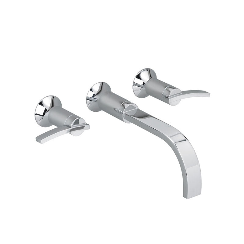 American Standard Berwick Wall Mounted Bathroom Faucet with Double Lever Handles