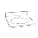 American Standard 61" Recessed Oval Bowl Vanity Top
