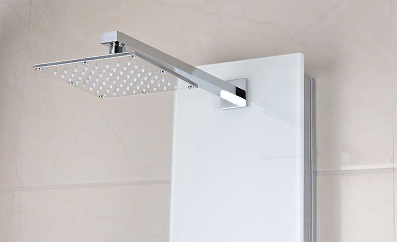 Anzzi Rhaus 60 in. 6-Jetted Full Body Shower Panel with Heavy Rain Shower and Spray Wand in White SP-AZ029 19