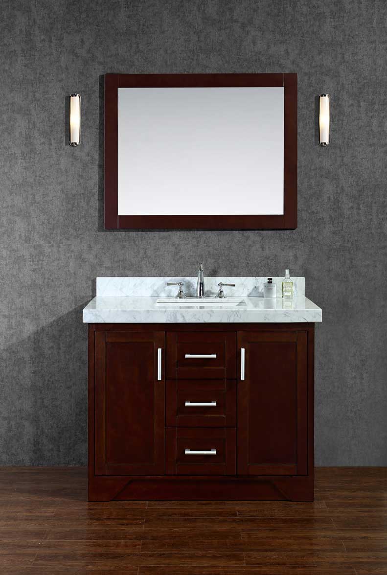 Ariel by Seacliff Ashbury 42" Single-Sink Bathroom Vanity Set With Mirror SCASH42TWA