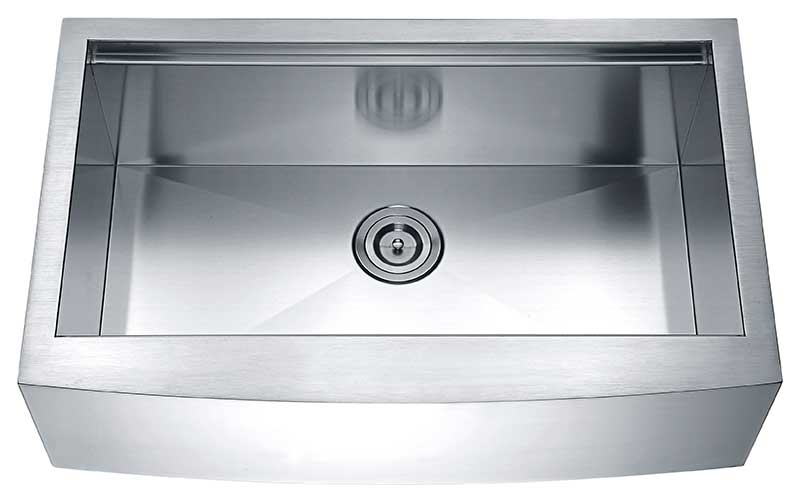 Anzzi Aegis Farmhouse Stainless Steel 33 in. 0-Hole Single Bowl Kitchen Sink with Cutting Board and Colander K-AZ3320-1Ac 7