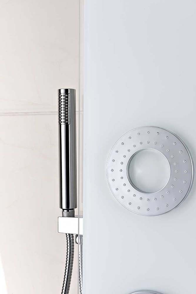 Anzzi Lynx 58 in. 3-Jetted Full Body Shower Panel with Heavy Rain Shower and Spray Wand in White SP-AZ8090 9