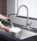 Anzzi Rodeo Single-Handle Pull-Out Sprayer Kitchen Faucet in Brushed Nickel KF-AZ214BN 7