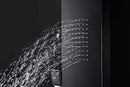 Anzzi Atoll Series 66 in. Full Body Shower Panel System with Heavy Rain Shower and Spray Wand in Black