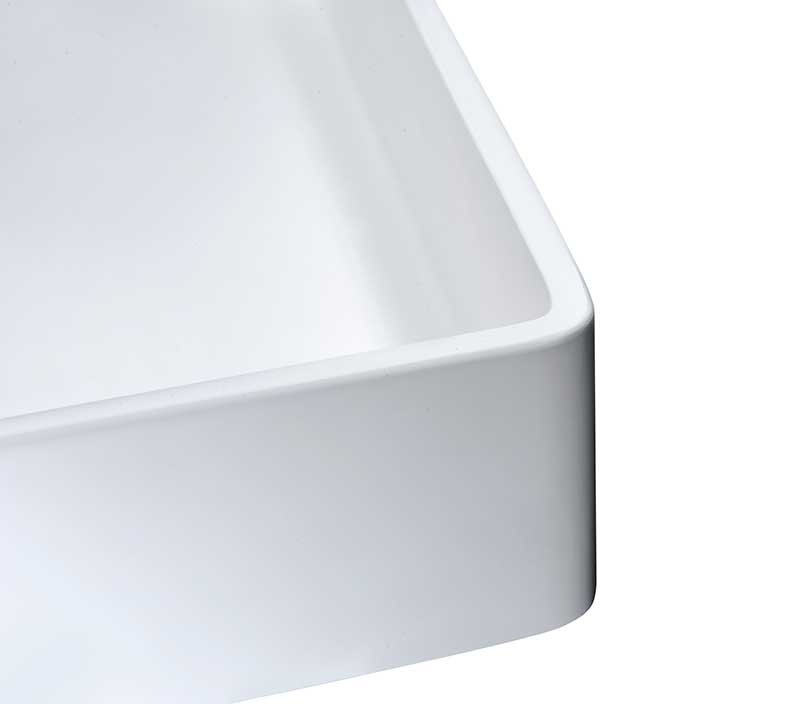Anzzi Matimbi 1-Piece Solid Surface Vessel Sink with Pop Up Drain in Matte White LS-AZ8239 6