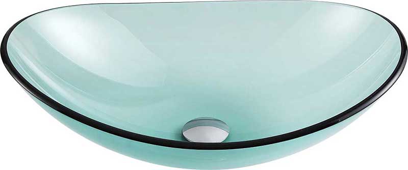 Anzzi Major Series Deco-Glass Vessel Sink in Lustrous Green with Enti Faucet in Brushed Nickel 2
