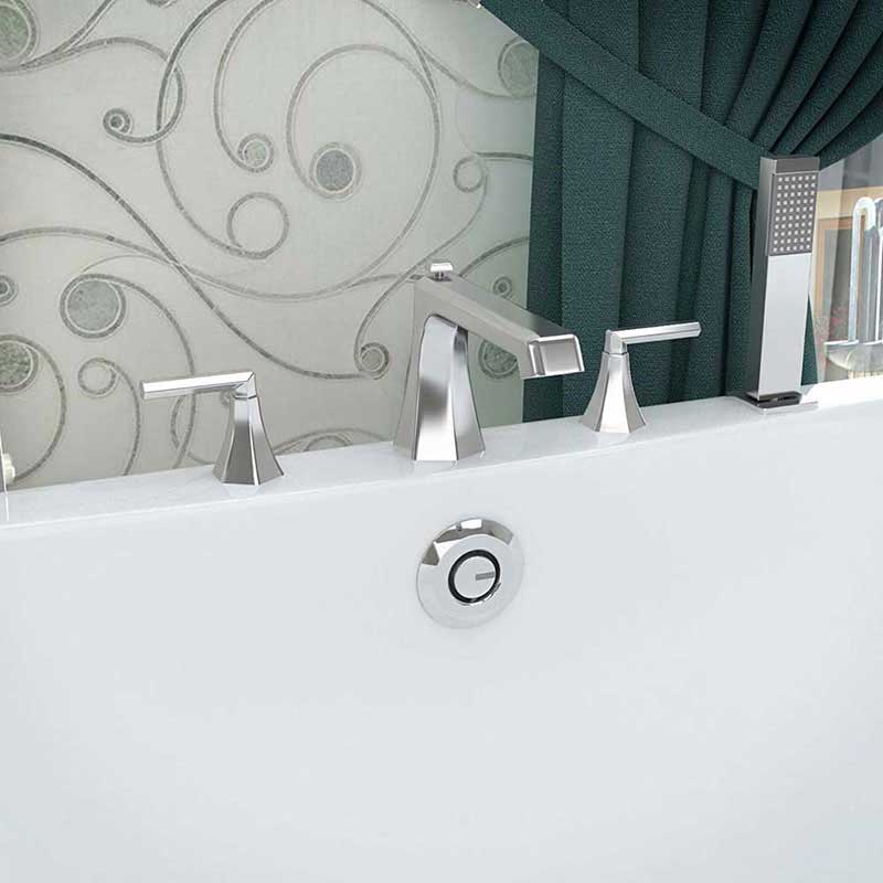 Anzzi Shine Series 2-Handle Roman Bathtub Faucet with Shower Wand in Polished Chrome 2
