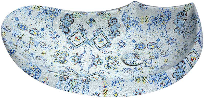Anzzi Byzantian Series Ceramic Vessel Sink in Byzantine Mosaic Finish LS-AZ251 5